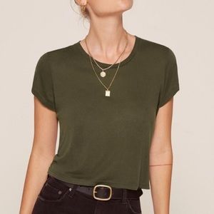 Reformation Hanna Crop Tee